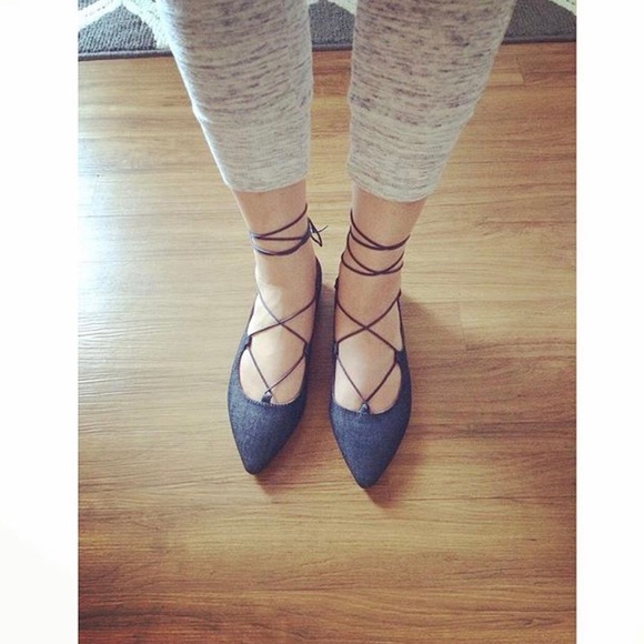 Mossimo Supply Co. Shoes - Lace up Ballet Flats